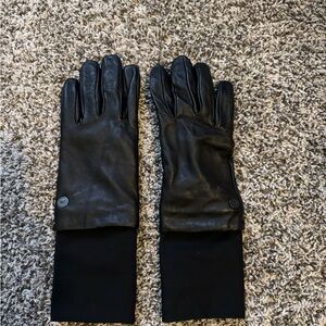 Canada Goose Black Leather Gloves